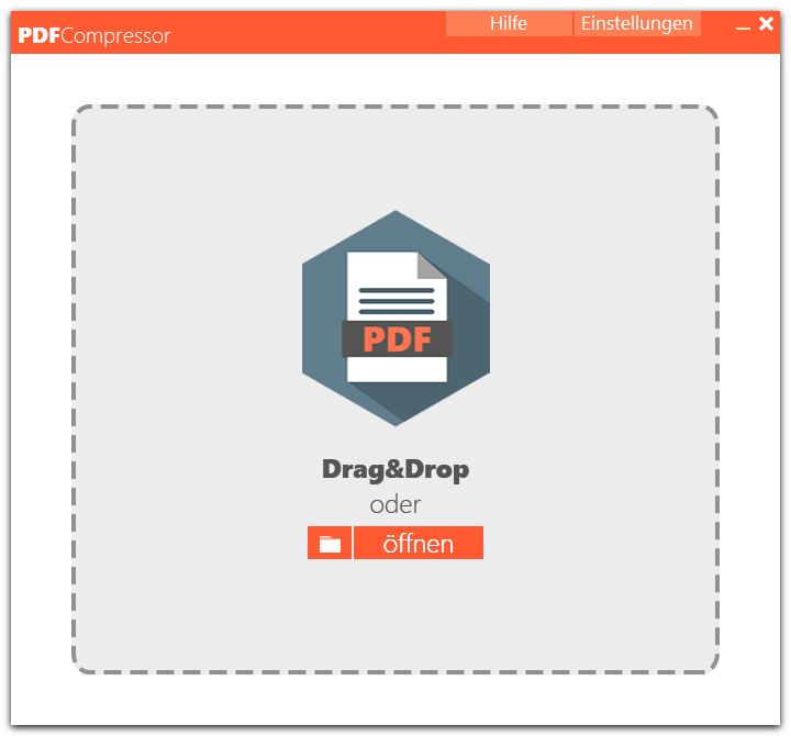 Per Drag & Drop oder Upload der Datei aus einem Ordner, lassen sich die PDF-Dokumente zum bearbeiten hinzufügen. 