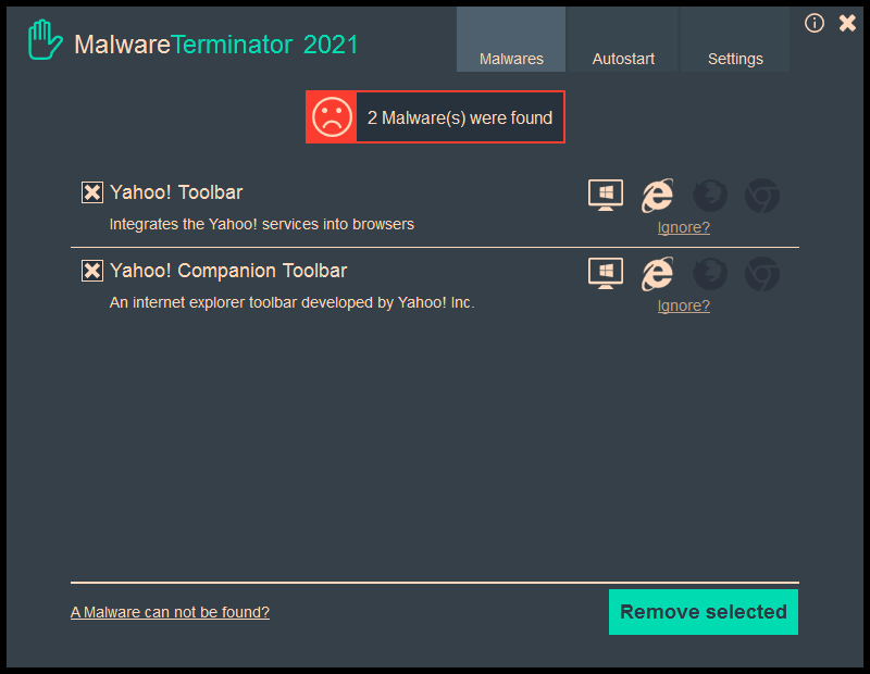 Removes annoying malware and secretly installed software such as toolbars from your browser, which are difficult to remove even for professionals.