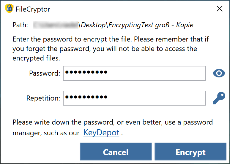 Create password