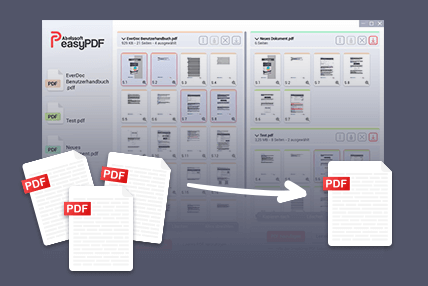 Abelssoft EasyPDF - Fügt PDF-Dateien kinderleicht zusammen
