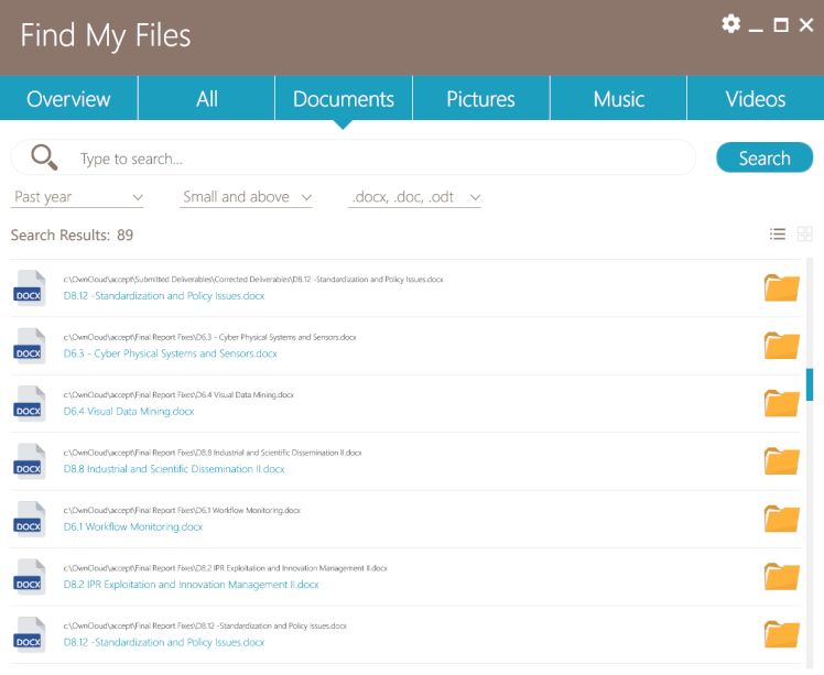 Find My Files Search program to search & find files
