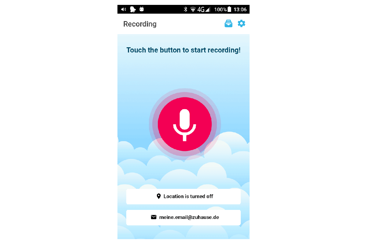Simply click to start recording. 