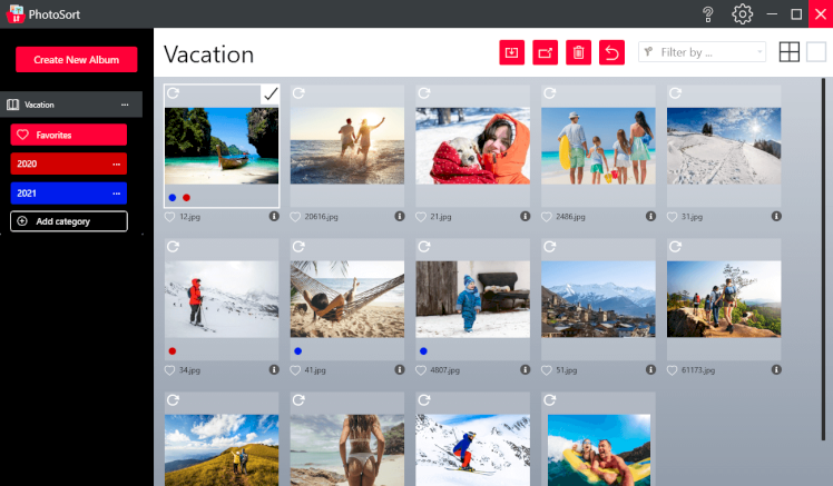 PhotoSort: holiday photos quickly sorted and saved