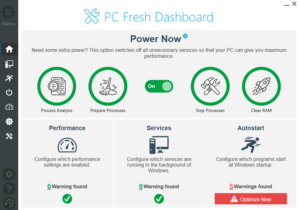 PC Fresh has different services to optimize your PC