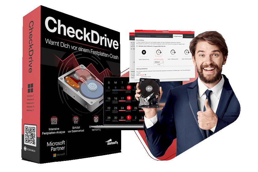 CheckDrive warnt Dich bevor Deine Festplatte stirbt