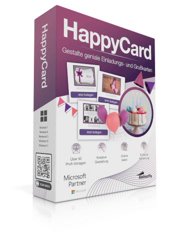 HappyCard 4 , Einladungskarten Gestalter , 50 Kreative Profi-Vorlagen