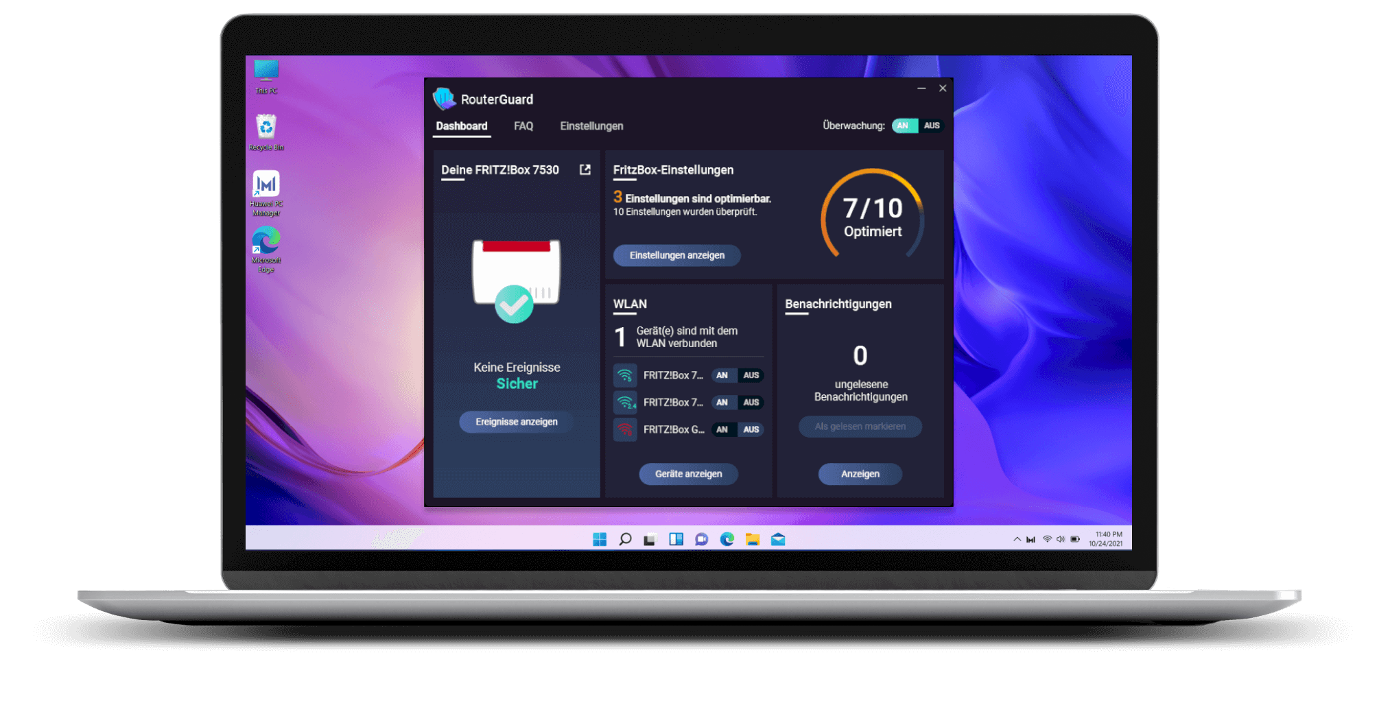 RouterGuard Dashboard – Kontrolle und Sicherheit auf einen Blick
