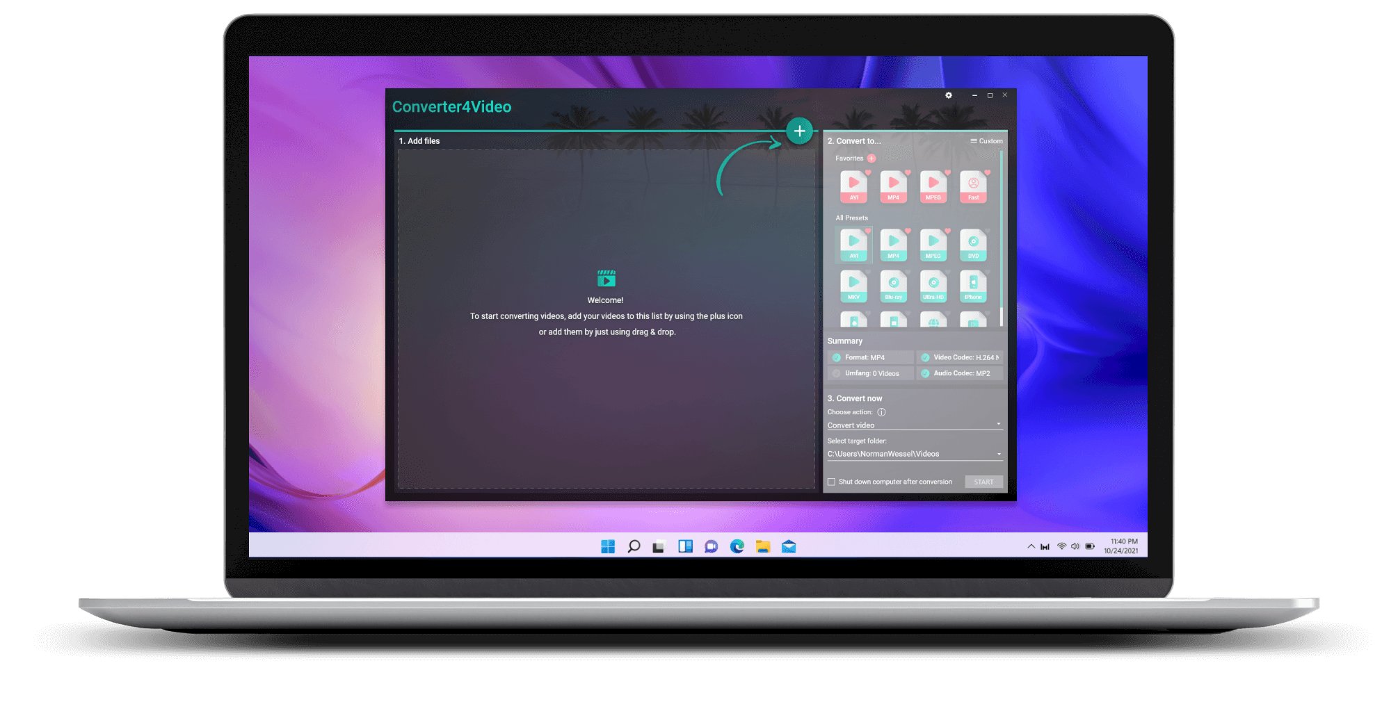 Convert videos with ease - quickly and intuitively
