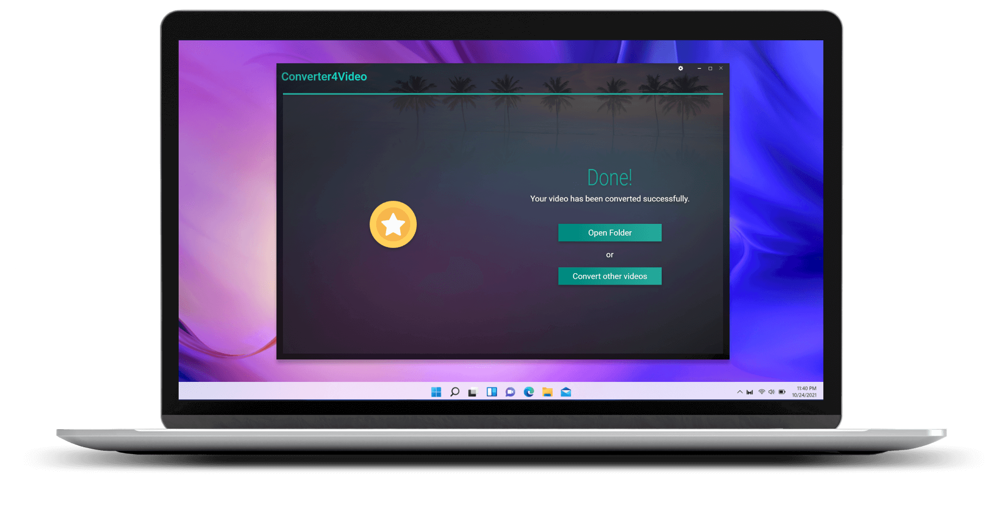 Successful conversion in seconds