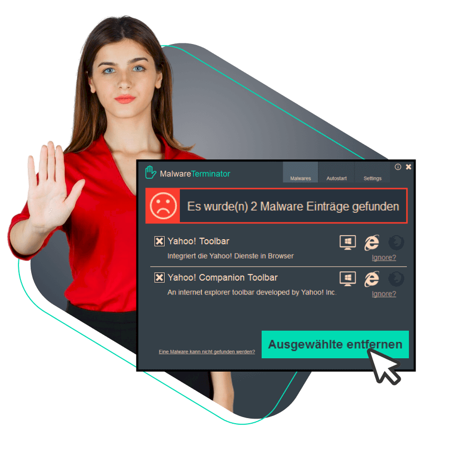 MalwareTerminator analysiert das Windows-System