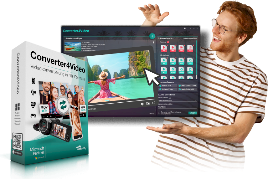 Konvertiert kinderleicht in jedes gängige Videoformat. 