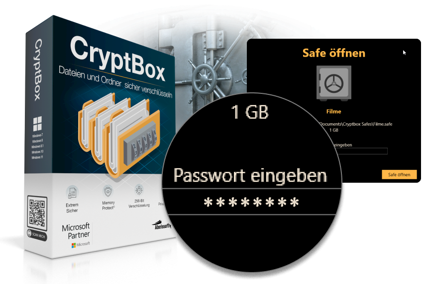 Encrypts data ultra-securely with 256-bit encryption. 