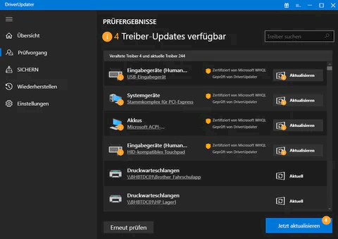 Der DriverUpdater nimmt Dir die Arbeit ab