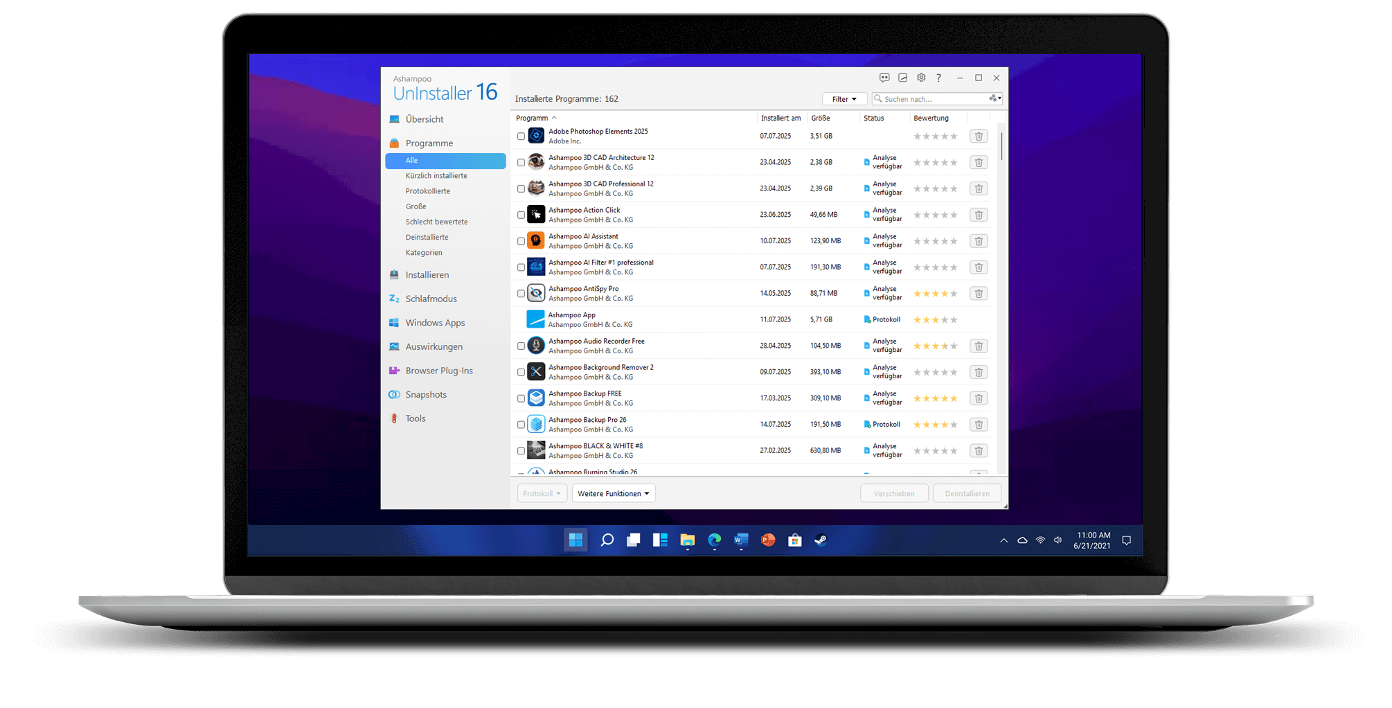 Installation überwachen & Protokollieren