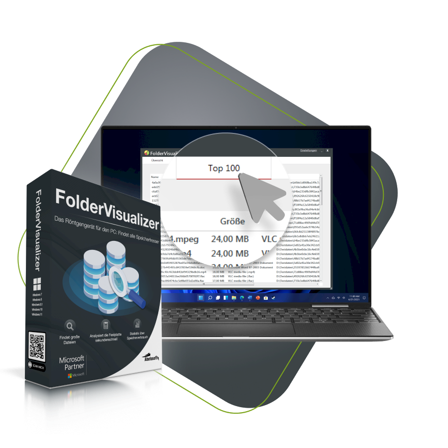 Liefert eine Übersicht der Top-100 der größten Dateien 