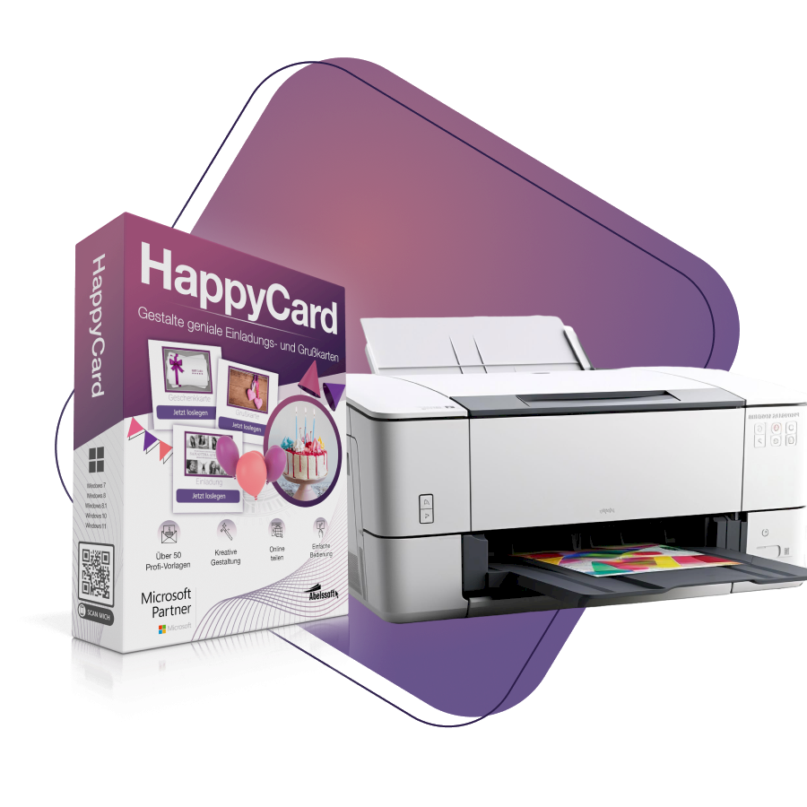 Drucke Deine Karten aus und bringe sie zu Papier