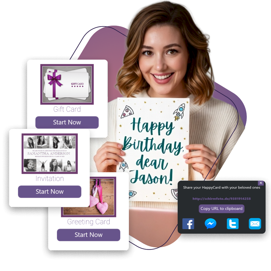 With the serial letter function you can label the cards individually