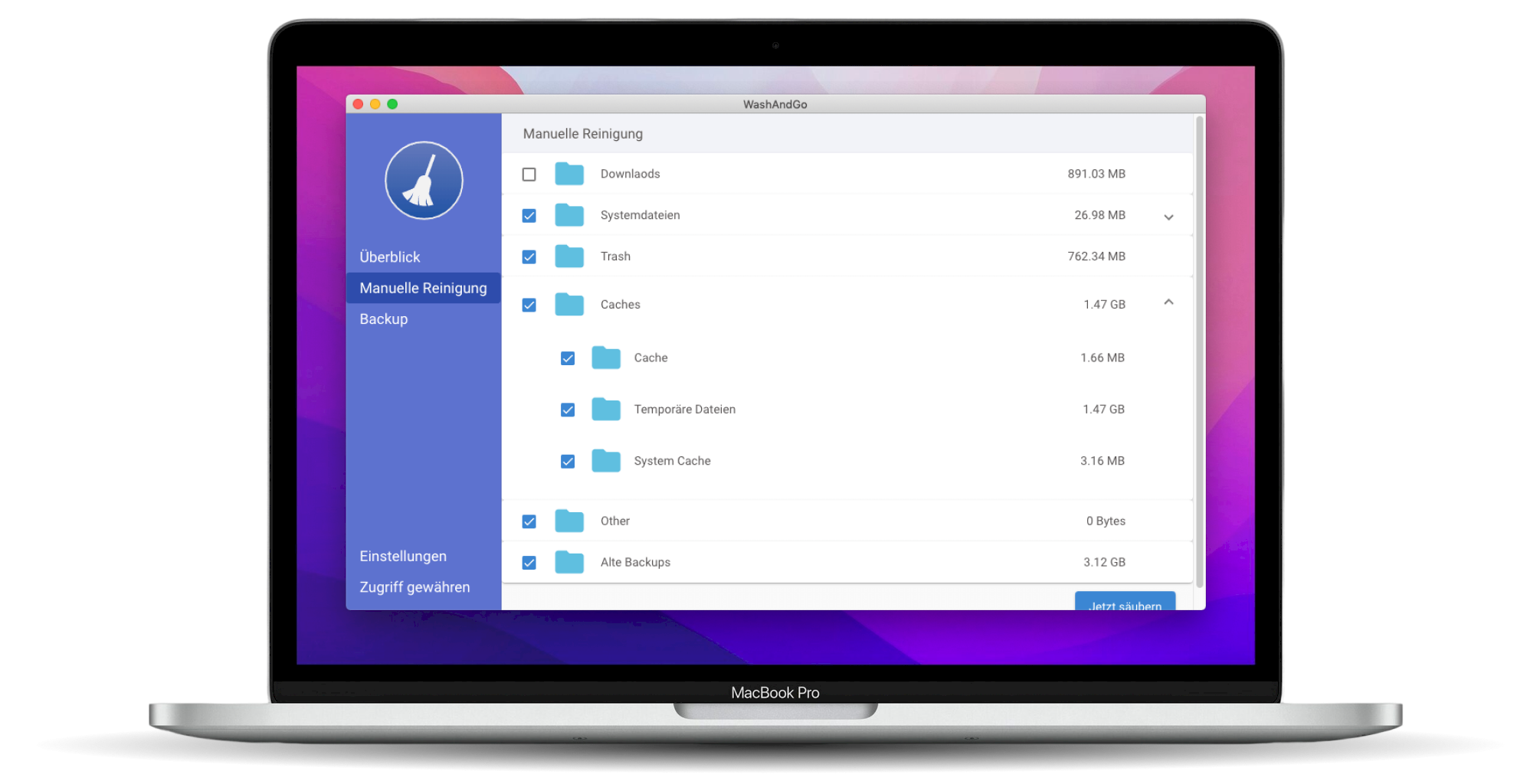 Reinigung bis in die Spitzen