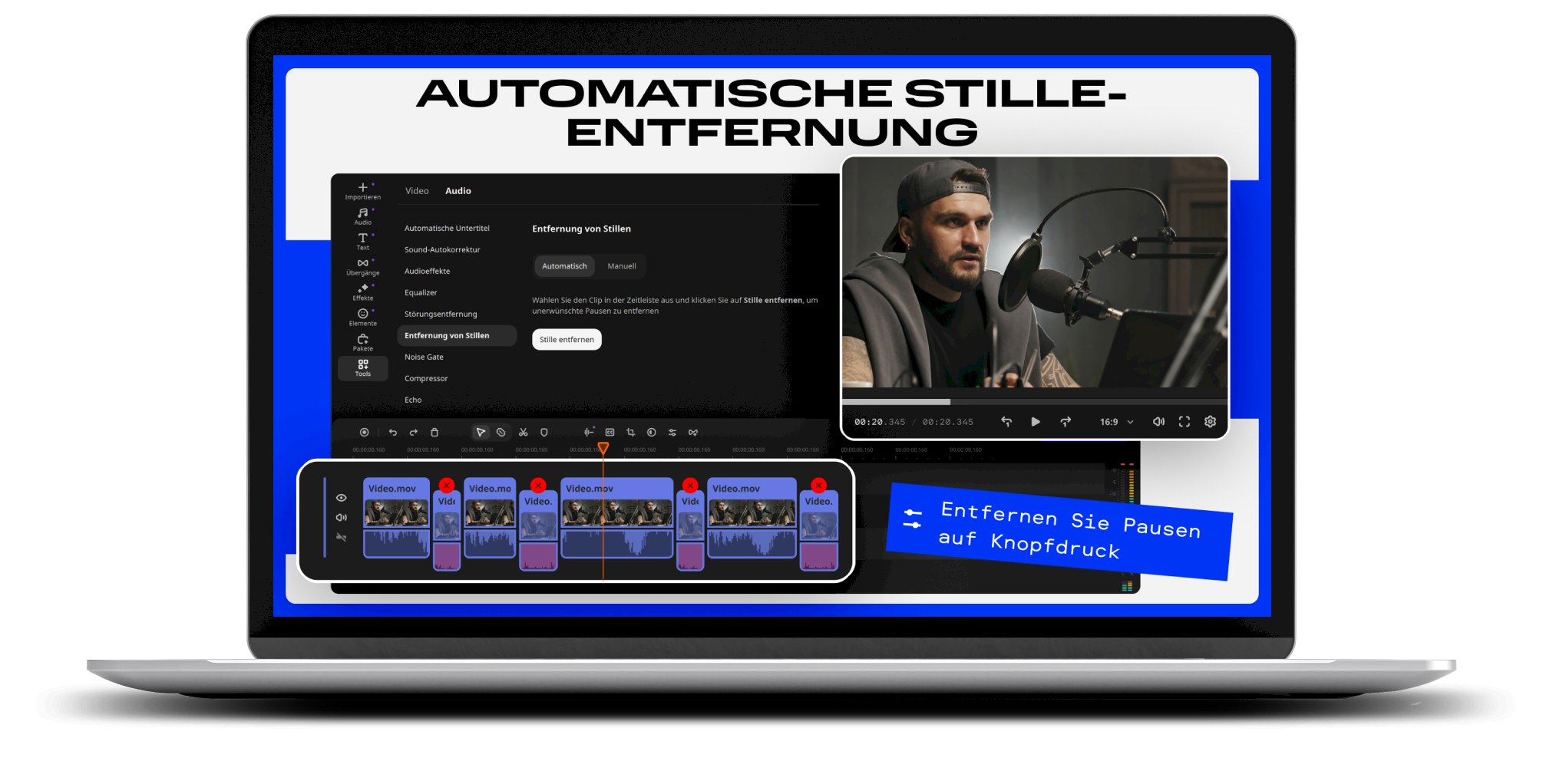 Automatische Stille-Entfernung
