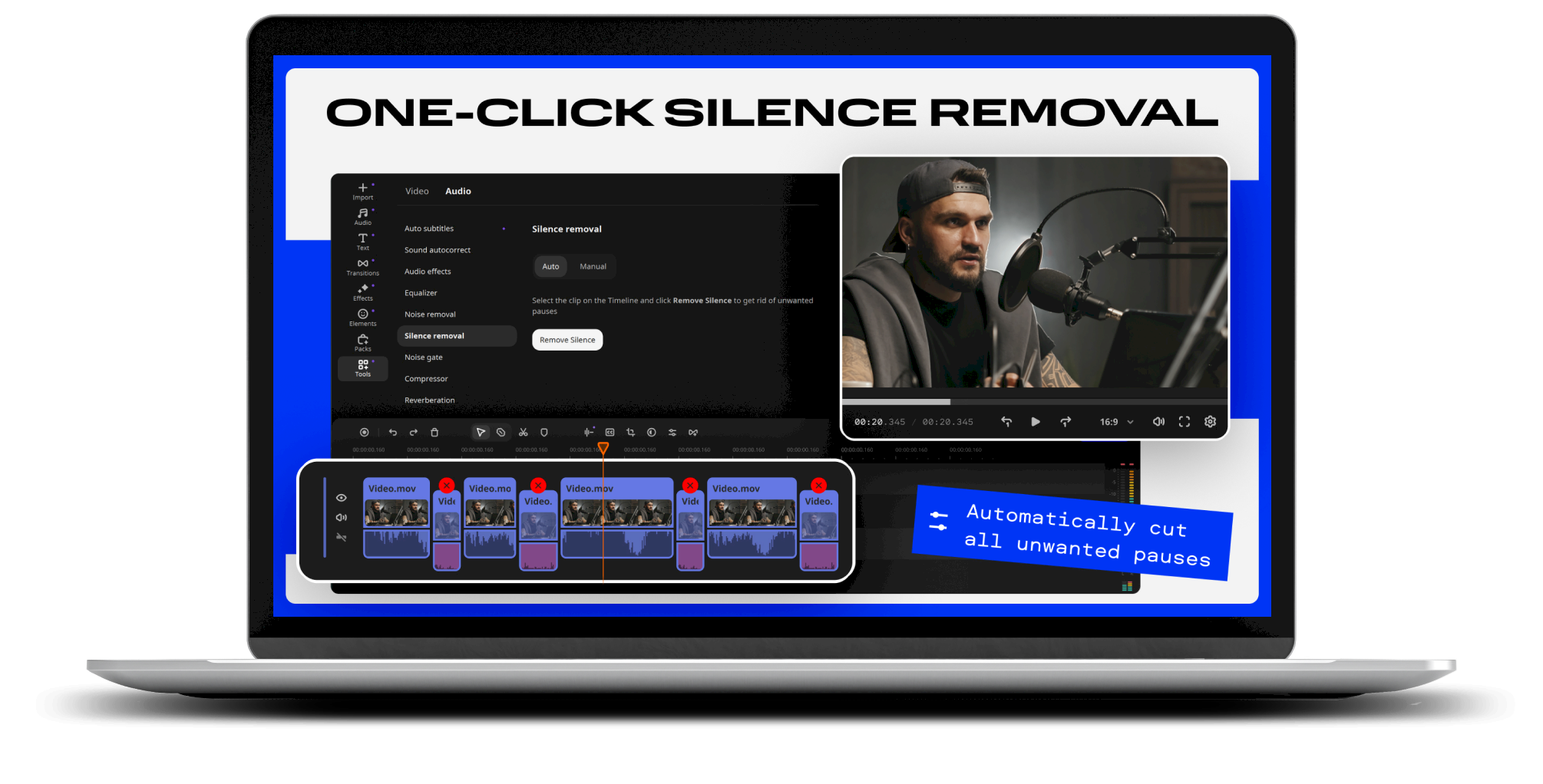 One-click silence removal