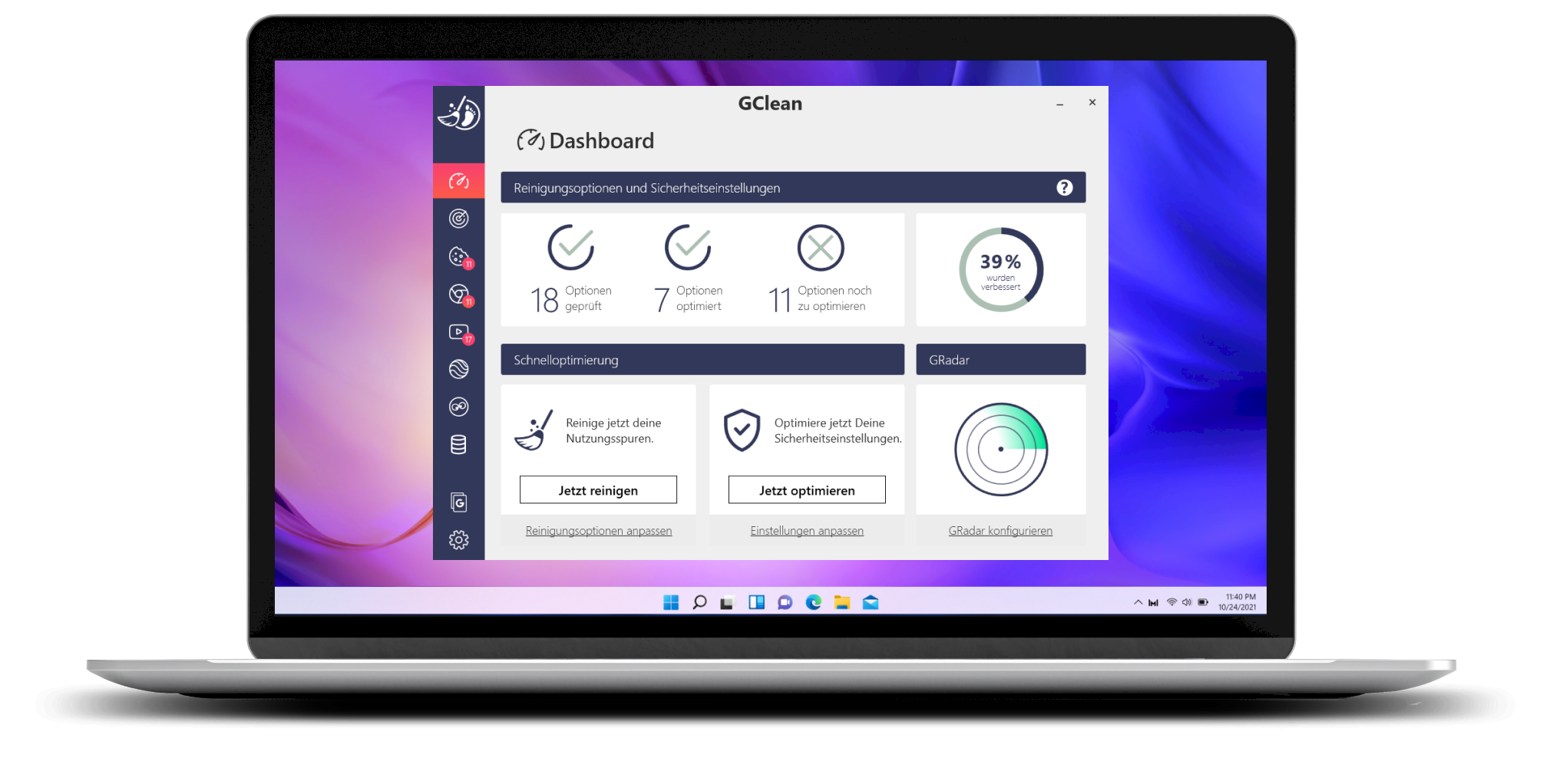 GClean Dashboard