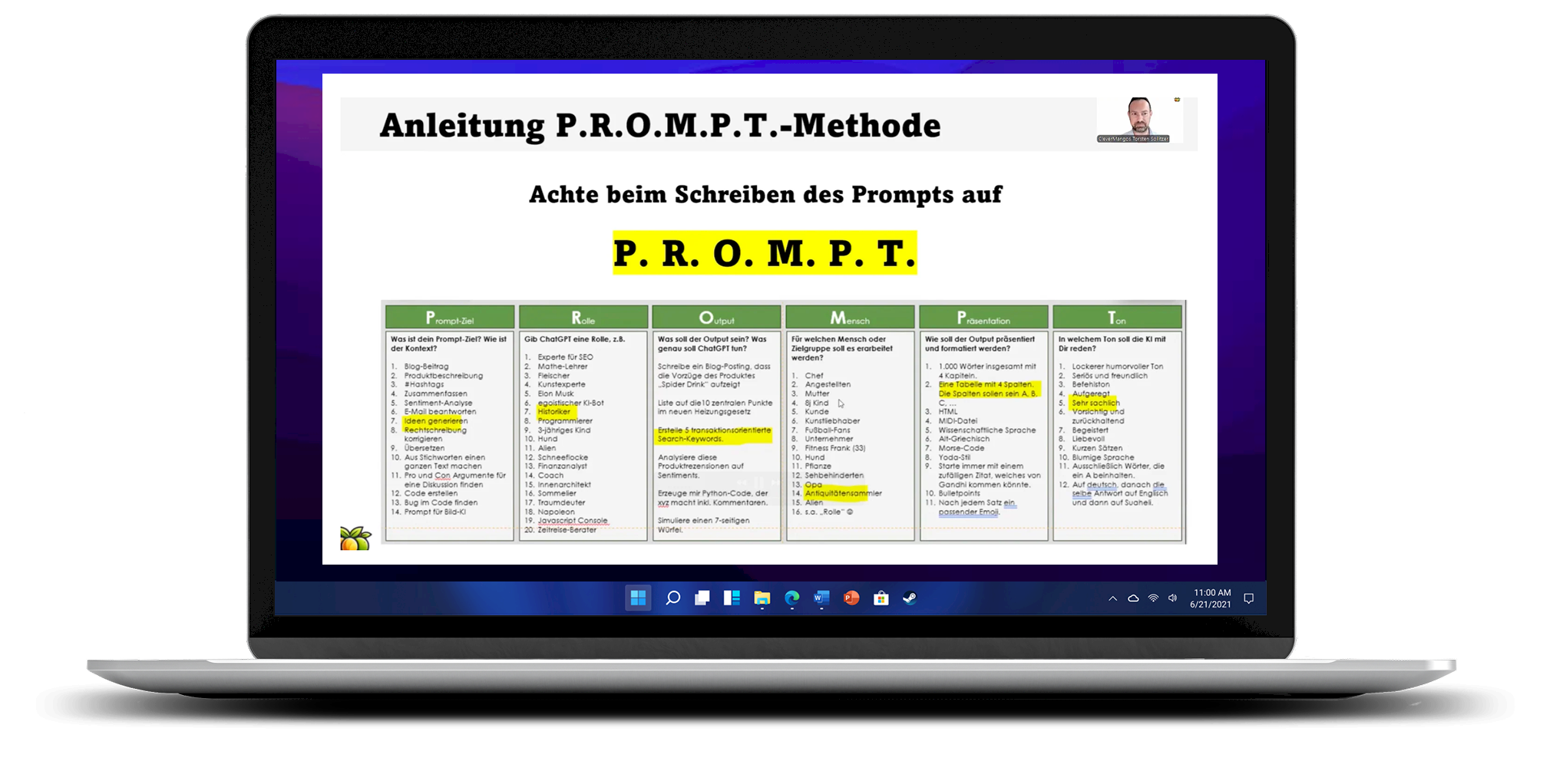 Die P.R.O.M.P.T.-Methode