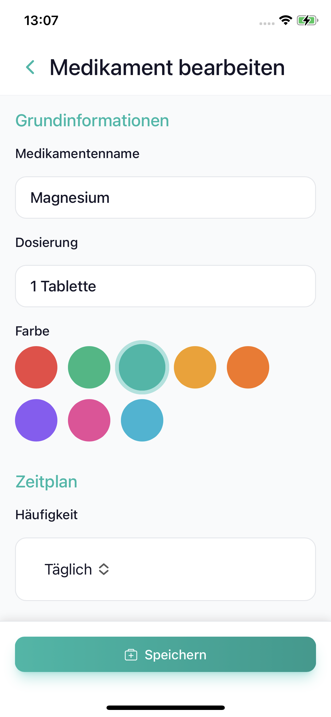 Medikamente individuell einrichten