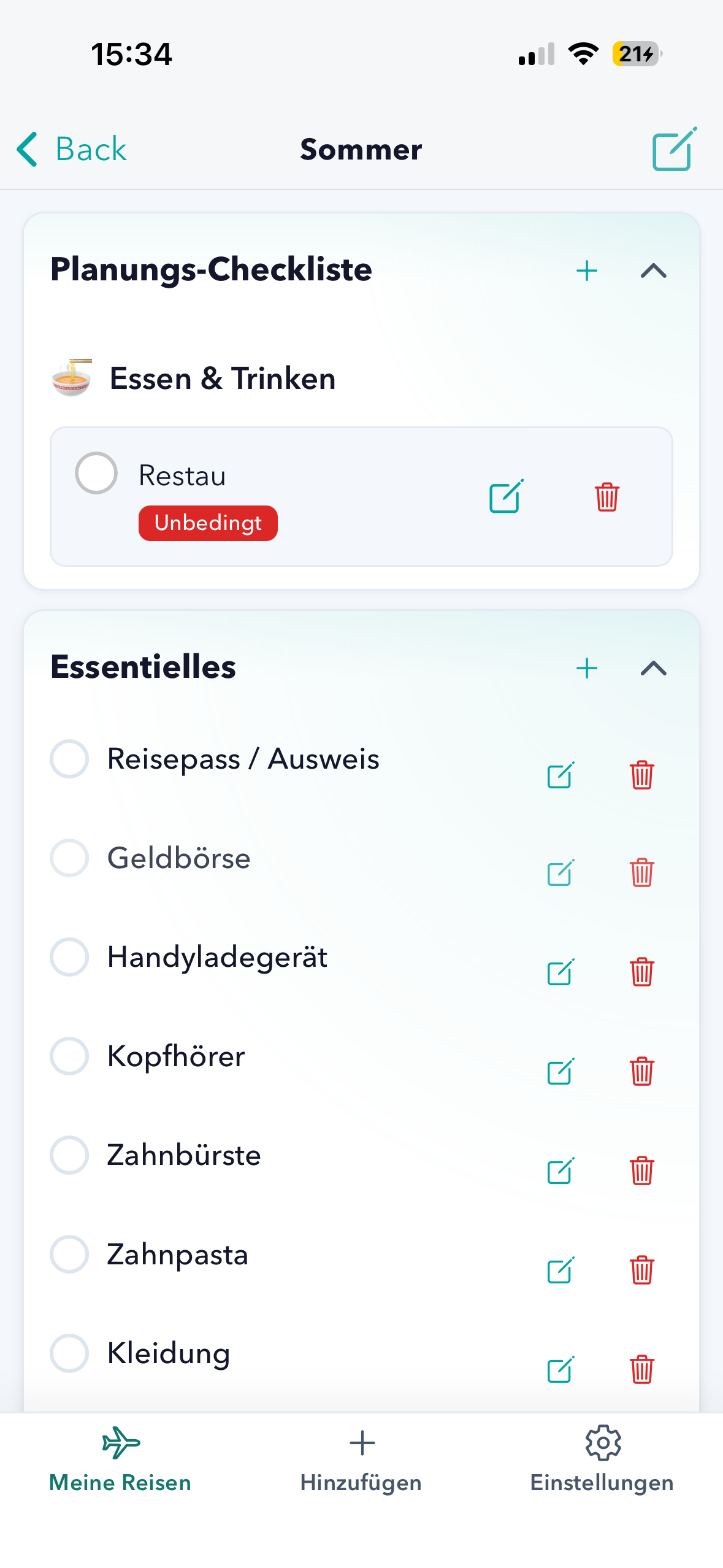 Schritt für Schritt alles erledigen