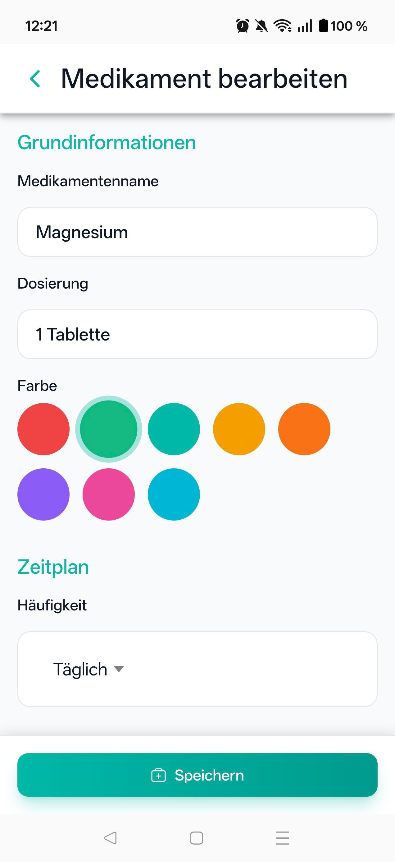 Medikamente individuell einrichten
