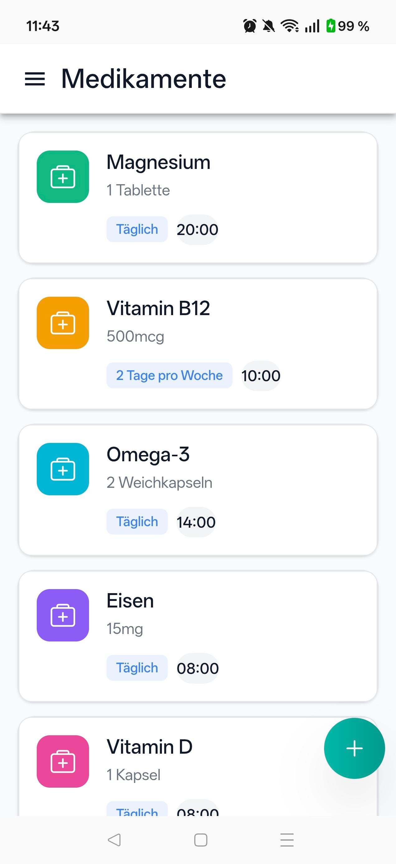 Alle Medikamente auf einen Blick