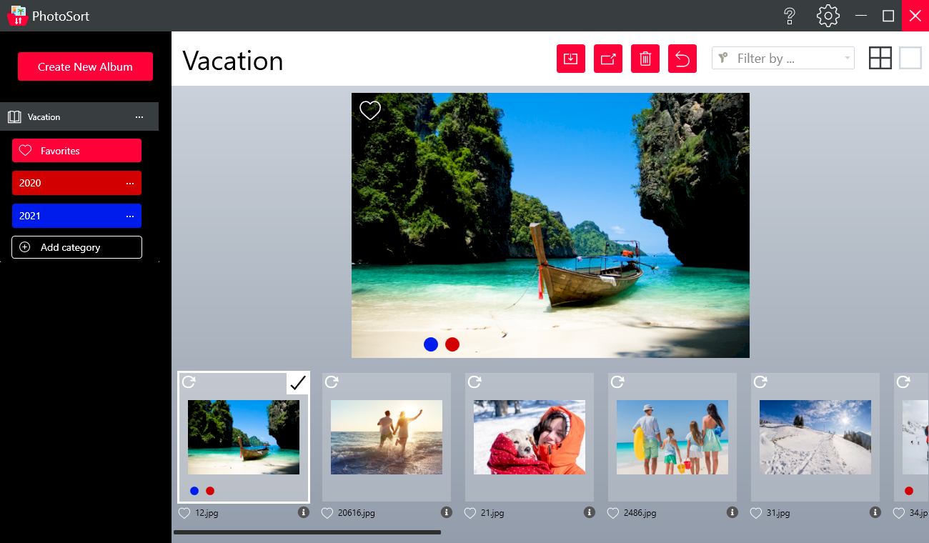 Sorting pictures is so easy with PhotoSort