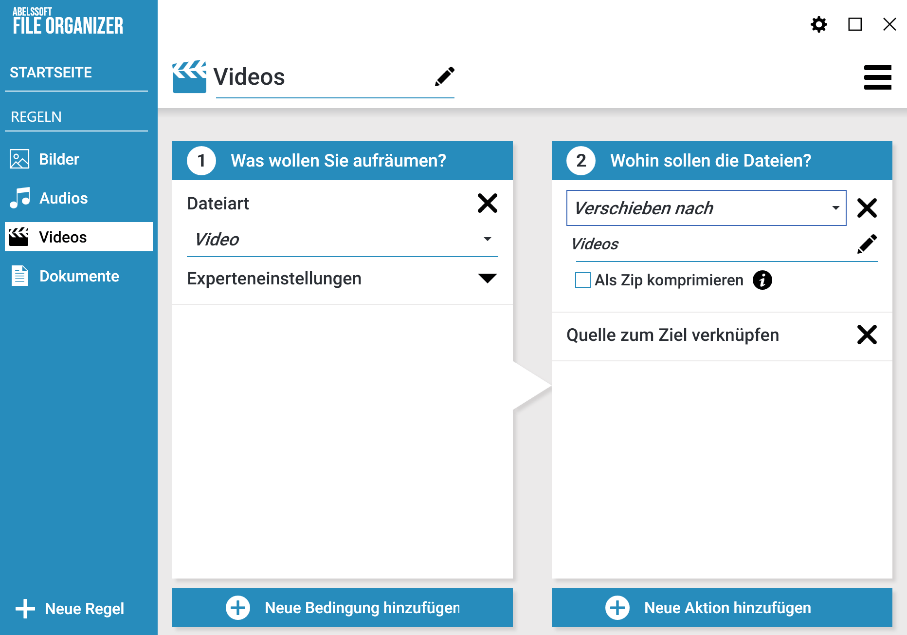 Desktop automatisch aufräumen - Video-Ordner